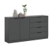 Sideboard >Kopenhagen< in Anthrazit - 148x79x35cm (BxHxT)
