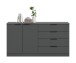 Sideboard >Kopenhagen< in Anthrazit - 148x79x35cm (BxHxT)