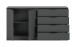 Sideboard >Kopenhagen< in Anthrazit - 148x79x35cm (BxHxT)