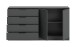 Sideboard >Kopenhagen< in Anthrazit - 148x79x35cm (BxHxT)