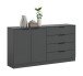 Sideboard >Kopenhagen< in Anthrazit - 148x79x35cm (BxHxT)
