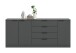 Sideboard >Kopenhagen< in Anthrazit - 185x79x35cm (BxHxT)
