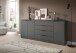 Sideboard >Kopenhagen< in Anthrazit - 185x79x35cm (BxHxT)