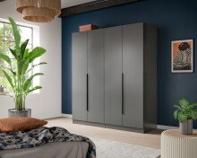 Kleiderschrank >Kopenhagen< in Anthrazit -...