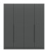 Kleiderschrank >Kopenhagen< in Anthrazit - 160x181x52cm (BxHxT)
