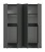 Kleiderschrank >Kopenhagen< in Anthrazit - 160x181x52cm (BxHxT)