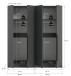 Kleiderschrank >Kopenhagen< in Anthrazit - 160x181x52cm (BxHxT)
