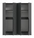 Kleiderschrank >Kopenhagen< in Anthrazit - 160x181x52cm (BxHxT)
