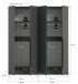 Kleiderschrank >Kopenhagen< in Anthrazit - 160x181x52cm (BxHxT)