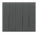 Kleiderschrank >Kopenhagen< in Anthrazit - 200x181x52cm (BxHxT)