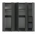 Kleiderschrank >Kopenhagen< in Anthrazit - 200x181x52cm (BxHxT)