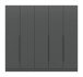 Kleiderschrank >Kopenhagen< in Anthrazit - 200x181x52cm (BxHxT)
