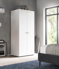 Kleiderschrank >Darwin< in Weiß - 80x176x51cm...