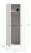 Kleiderschrank >Darwin< in Weiß - 80x176x51cm (BxHxT)