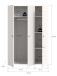 Kleiderschrank >Darwin< in Weiß - 120x176x51cm (BxHxT)