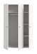 Kleiderschrank >Darwin< in Weiß - 120x176x51cm (BxHxT)