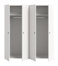 Kleiderschrank >Darwin< in Weiß - 160x176x51cm (BxHxT)