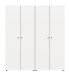 Kleiderschrank >Darwin< in Weiß - 160x176x51cm (BxHxT)