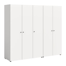 Kleiderschrank >Darwin< in Weiß - 200x176x51cm (BxHxT)