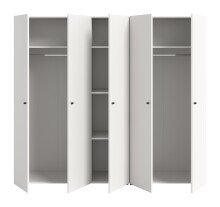 Kleiderschrank >Darwin< in Weiß - 200x176x51cm (BxHxT)