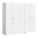 Kleiderschrank >Darwin< in Weiß - 200x176x51cm (BxHxT)