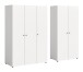 Kleiderschrank >Darwin< in Weiß - 200x176x51cm (BxHxT)