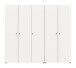 Kleiderschrank >Darwin< in Weiß - 200x176x51cm (BxHxT)