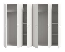 Kleiderschrank >Darwin< in Weiß - 240x176x51cm (BxHxT)