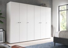 Kleiderschrank >Darwin< in Weiß -...
