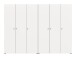 Kleiderschrank >Darwin< in Weiß - 240x176x51cm (BxHxT)