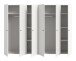 Kleiderschrank >Darwin< in Weiß - 240x176x51cm (BxHxT)
