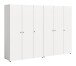 Kleiderschrank >Darwin< in Weiß - 240x176x51cm (BxHxT)