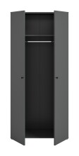 Kleiderschrank >Darwin< in Anthrazit - 80x176x51cm (BxHxT)