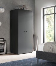 Kleiderschrank >Darwin< in Anthrazit - 80x176x51cm...