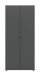 Kleiderschrank >Darwin< in Anthrazit - 80x176x51cm (BxHxT)