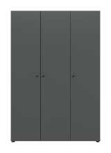 Kleiderschrank >Darwin< in Anthrazit - 120x176x51cm (BxHxT)