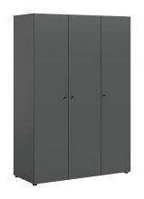 Kleiderschrank >Darwin< in Anthrazit - 120x176x51cm (BxHxT)