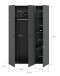 Kleiderschrank >Darwin< in Anthrazit - 120x176x51cm (BxHxT)