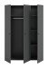Kleiderschrank >Darwin< in Anthrazit - 120x176x51cm (BxHxT)