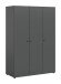 Kleiderschrank >Darwin< in Anthrazit - 120x176x51cm (BxHxT)