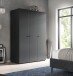 Kleiderschrank >Darwin< in Anthrazit - 120x176x51cm (BxHxT)