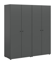 Kleiderschrank >Darwin< in Anthrazit - 160x176x51cm (BxHxT)