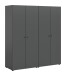Kleiderschrank >Darwin< in Anthrazit - 160x176x51cm (BxHxT)
