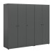 Kleiderschrank >Darwin< in Anthrazit - 200x176x51cm (BxHxT)