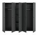 Kleiderschrank >Darwin< in Anthrazit - 200x176x51cm (BxHxT)
