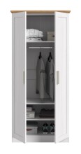 Kleiderschrank >Florenz< in Sibiu Lärche, Spannplatte - 84x184x54cm (BxHxT)