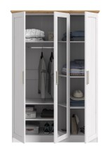 Kleiderschrank >Florenz< in Sibiu Lärche, Spannplatte - 124x184x54cm (BxHxT)