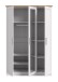 Kleiderschrank >Florenz< in Sibiu Lärche, Spannplatte - 124x184x54cm (BxHxT)