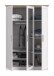 Kleiderschrank >Florenz< in Sibiu Lärche, Spannplatte - 124x184x54cm (BxHxT)