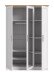 Kleiderschrank >Florenz< in Sibiu Lärche, Spannplatte - 124x184x54cm (BxHxT)